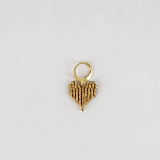 Single earring HEART gold