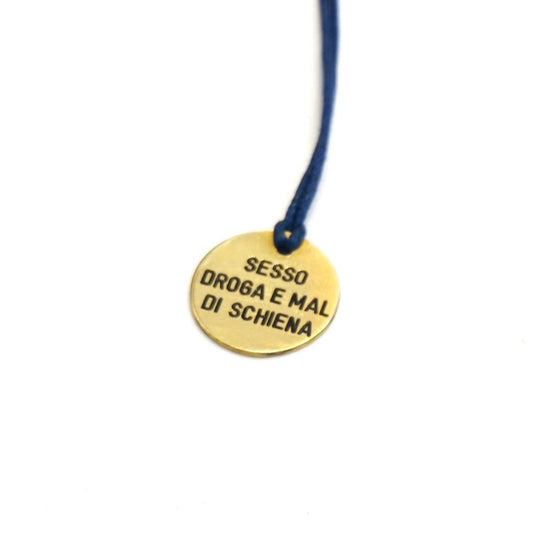 SEX DRUGS AND BACK PAIN Medal Necklace