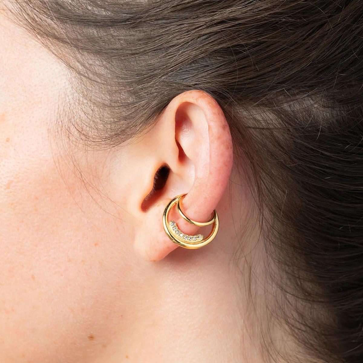 EARCUFF DOPPIO ZIRCONE EARCUFF DOPPIO ZIRCONE  YPARIS 