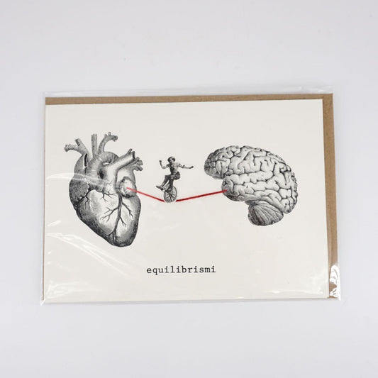 Balancing card heart and brain MONOCYCLE
