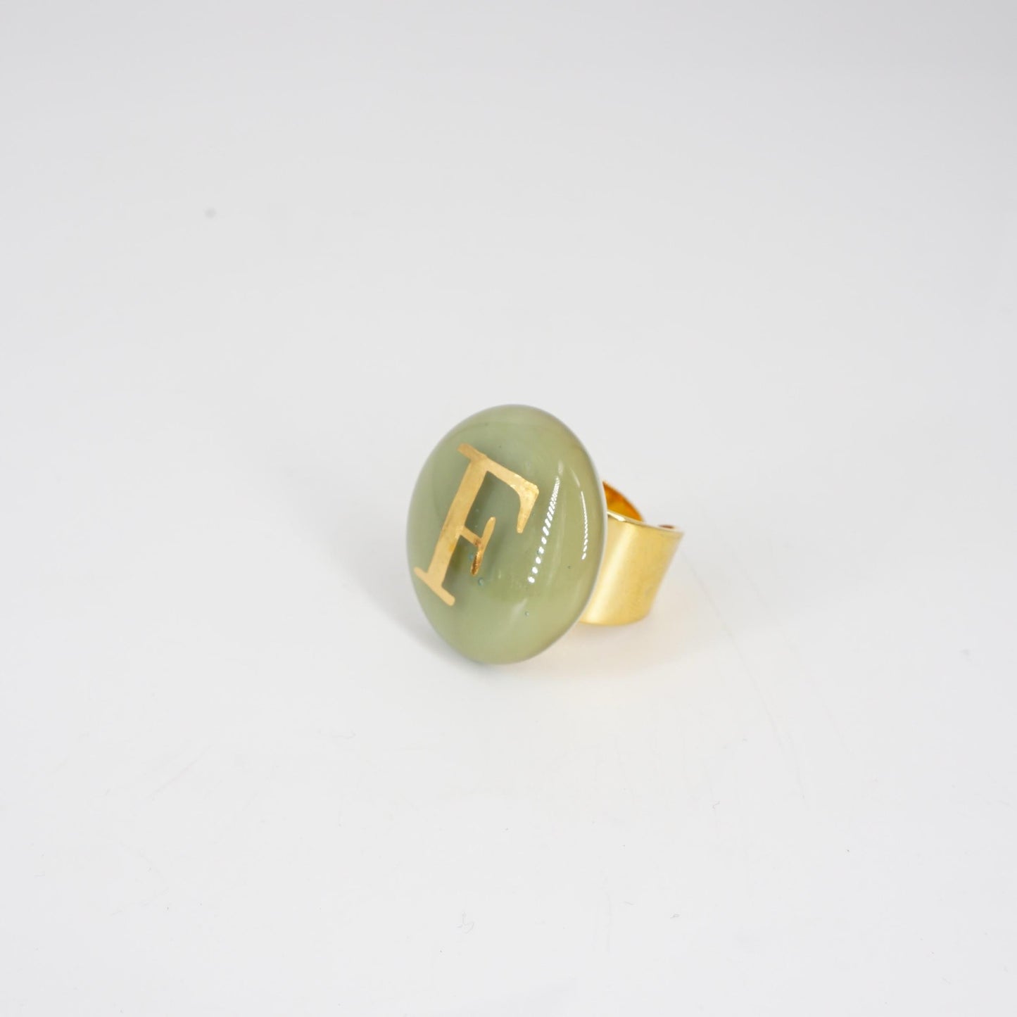 VETRO FUSO ANELLO LETTERAF SABBIA