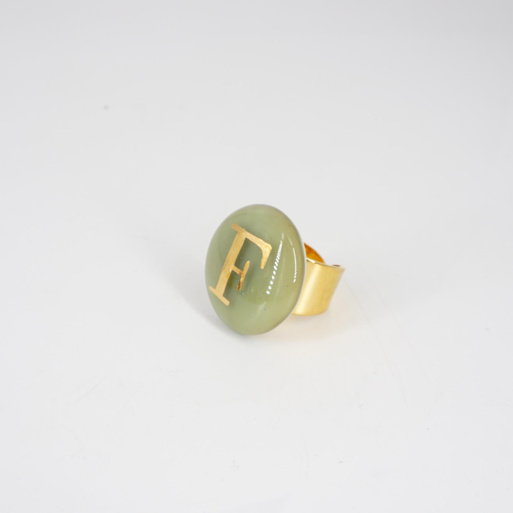 VETRO FUSO ANELLO LETTERAF SABBIA