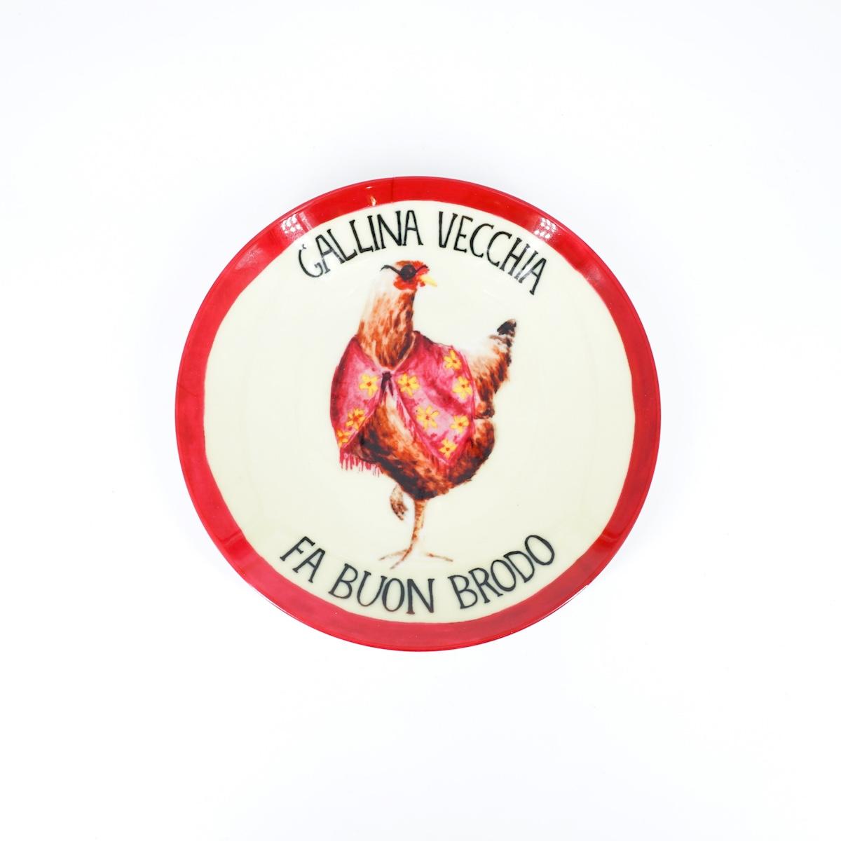 Piattino GALLINA VECCHIA FA BUON BRODO PIATTINO GALLINA VECCHIA  Palermouno 
