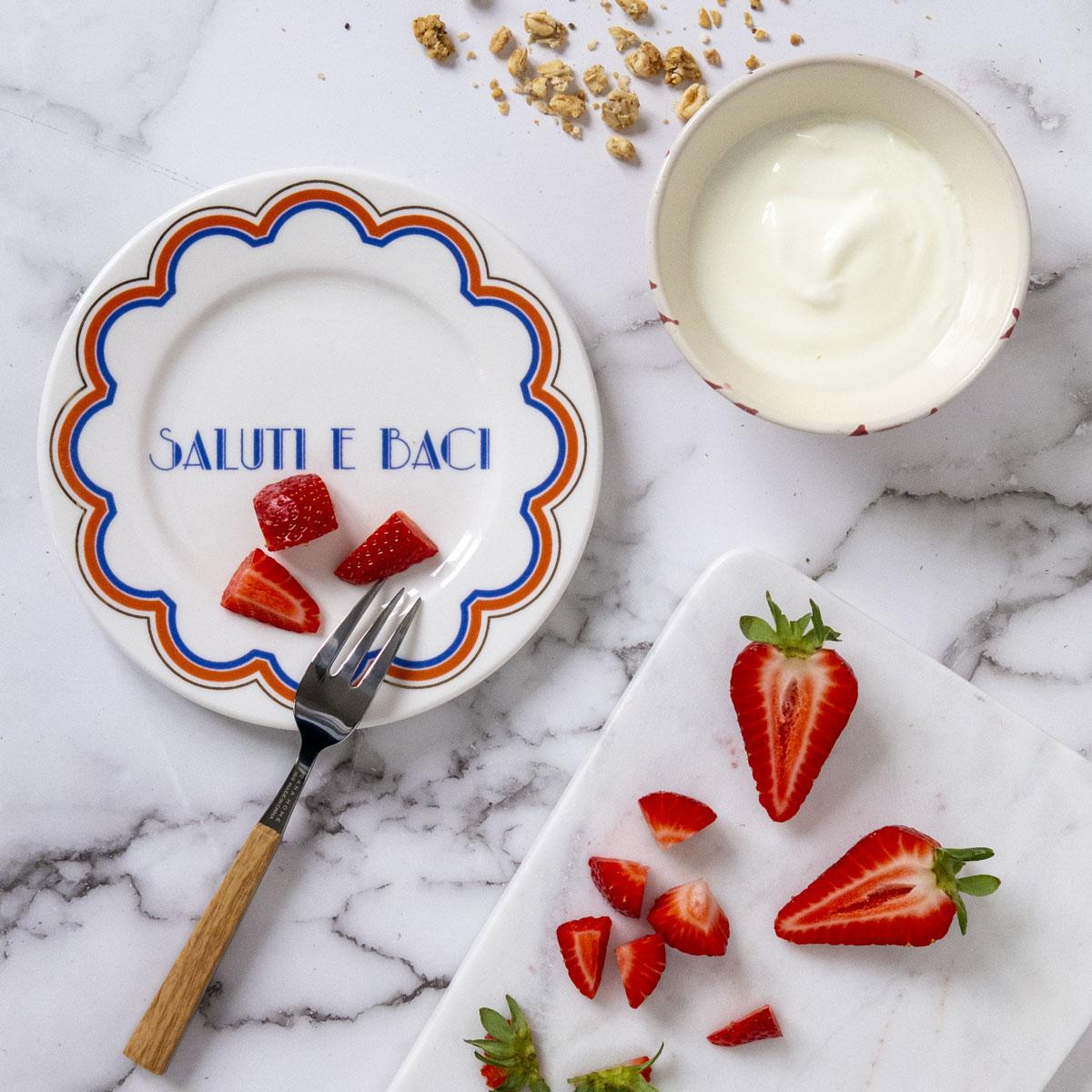 Piattino SALUTI E BACI