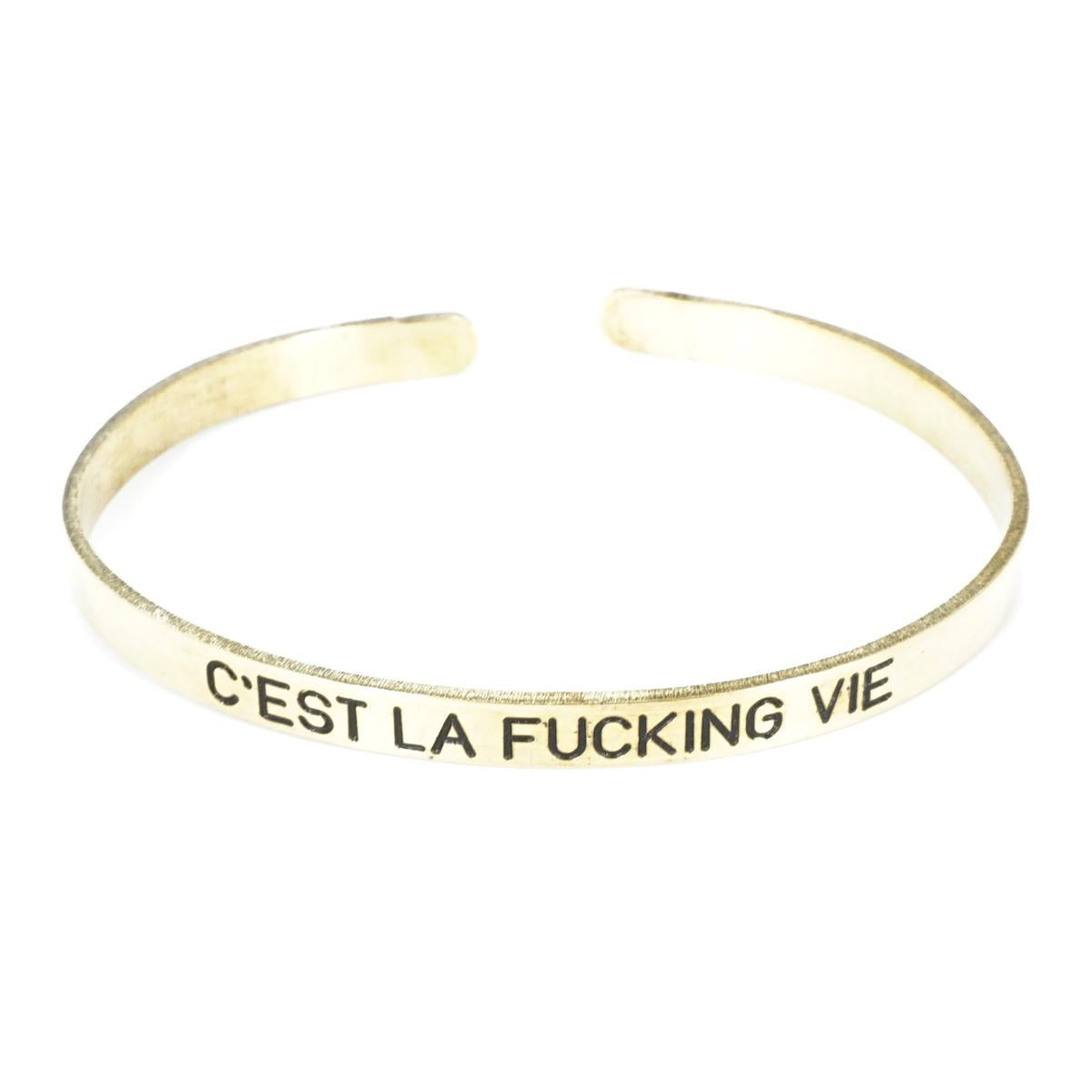 Bracciale fascia super sottile C'EST LA FUCKING VIE BRACCIALE SUPER SOTTILE CEST LA FUCKING VIE BERC SOPHIE 