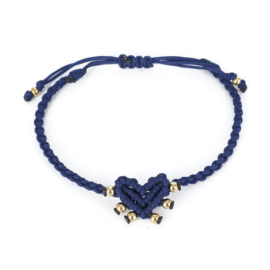 Bracciale CUORE SACRO con borchie BLU BRACCIALE CUORE SACRO BORCHIE BLU NOMADEA 