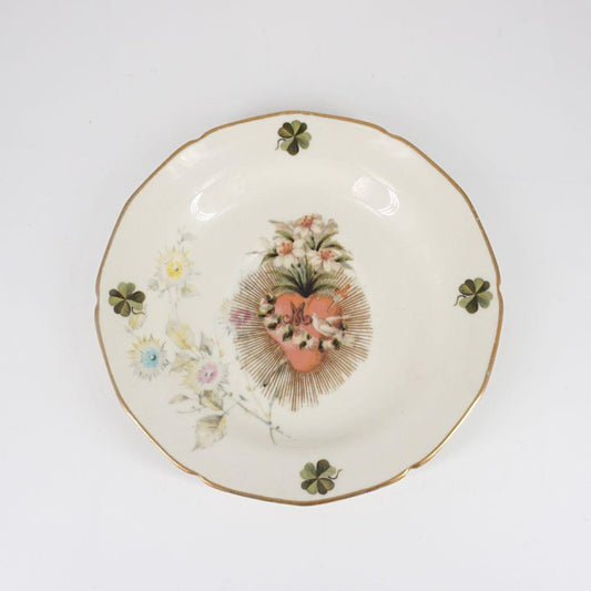 EXVOTO FOUR-LEAF CLOVERS tea plate