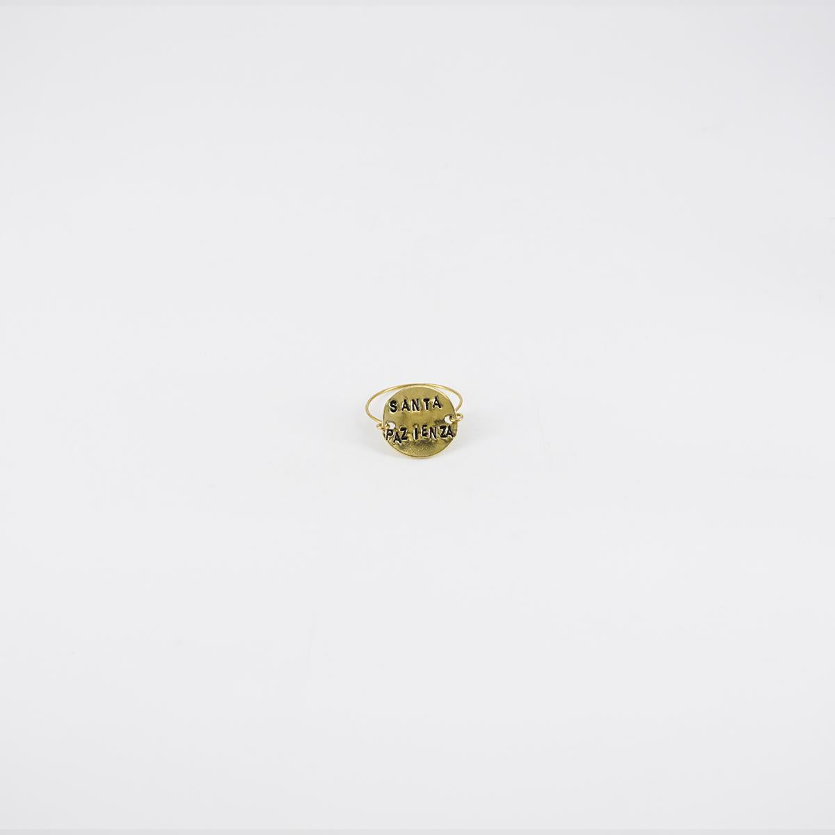 holy patience plate ring