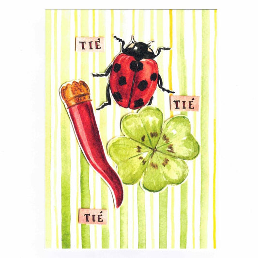 CARTOLINA TIE' TIE' TIE' SFONDI CARTOLINA SFONDI TIÈ TIÈ TIÈ CATERINA BERTA 