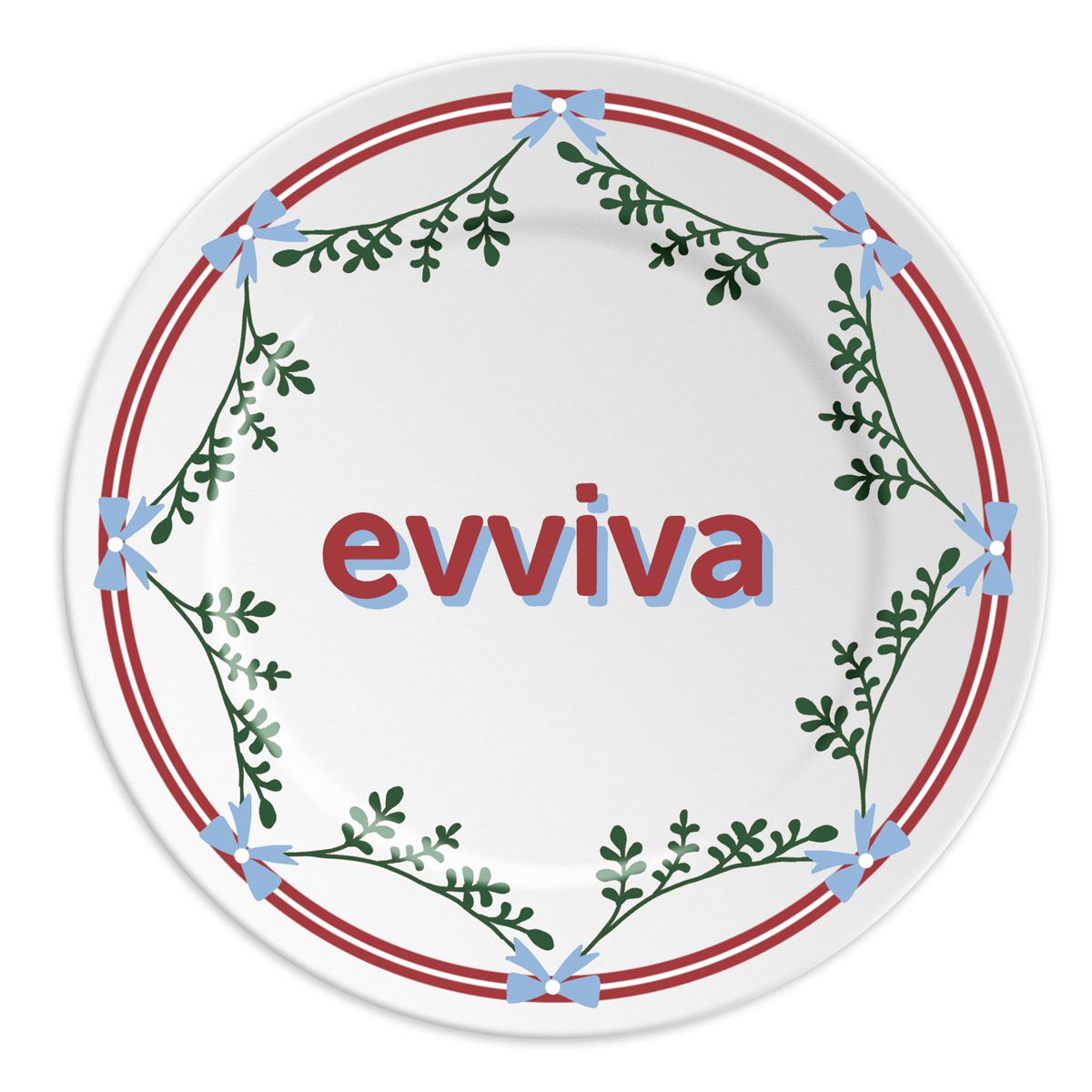 Piattino EVVIVA fiocchetti