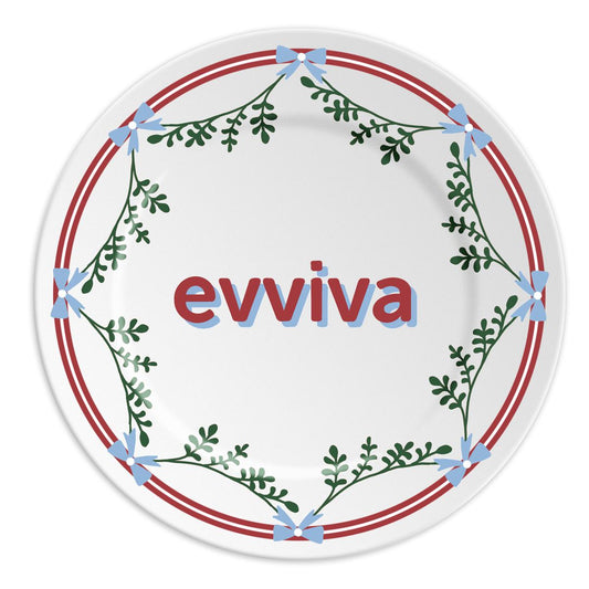 Piattino EVVIVA fiocchetti