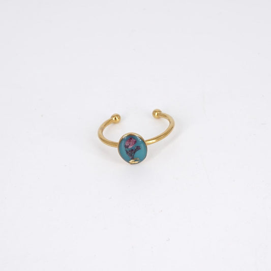 Anello basic ovale Celadon