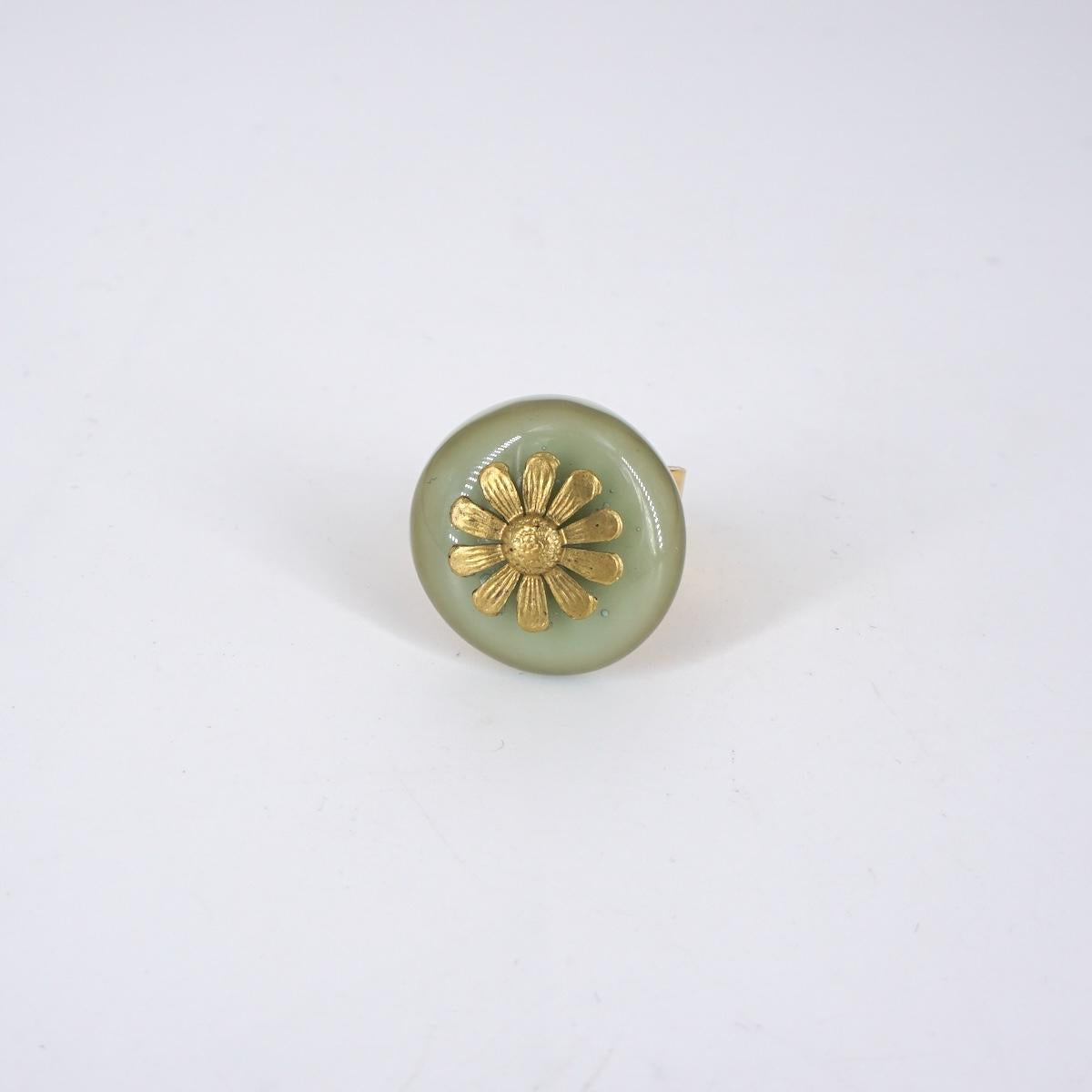 Anello charm FIORE SABBIA CHIARO ANELLO CHARM FIORE SABBIA CHIARO VETRO FUSO 