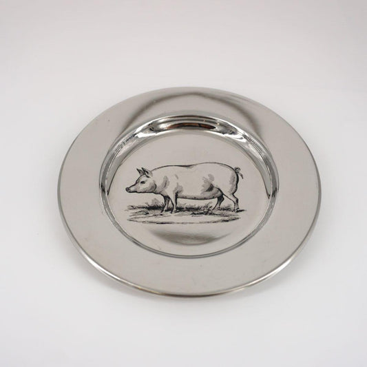 Piattino vintage MAIALE TONDO LISCIO LUCIDO