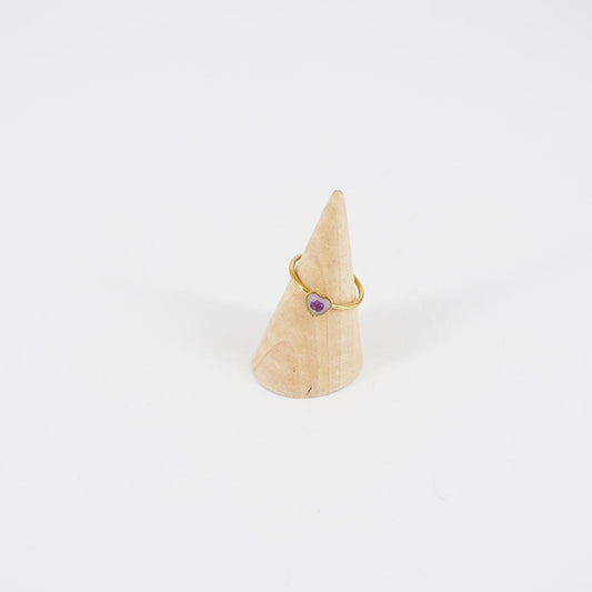 Anello basic cuore Rosa pallido