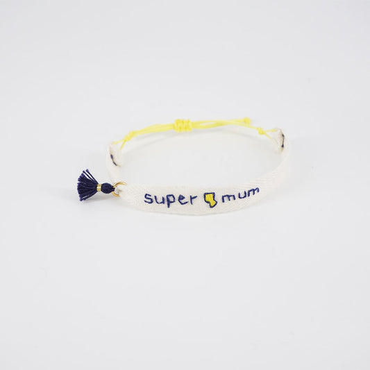 SUPER MUM tassel bracelet