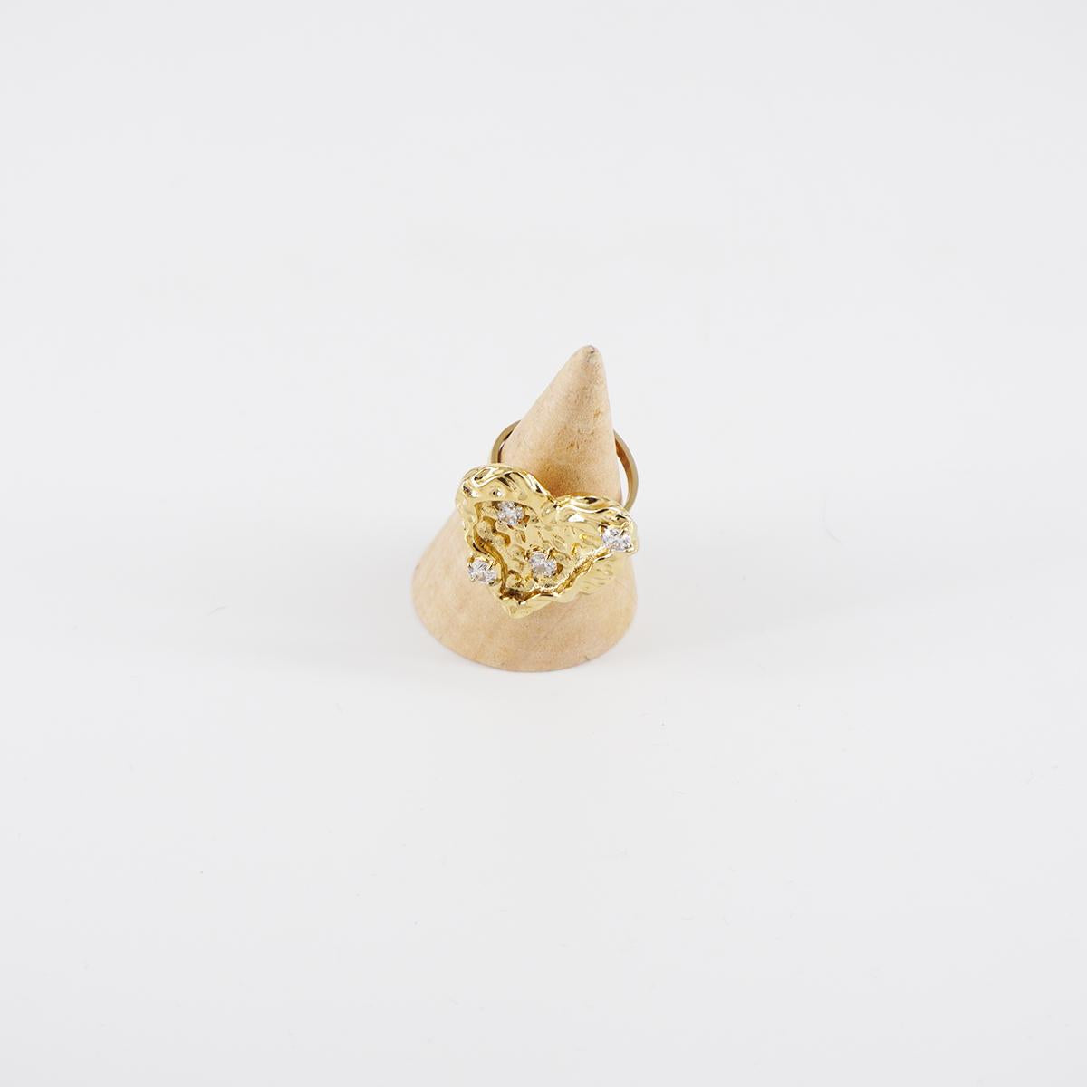 SOPHIE GIOIELLI ANELLO CUOREDEFORME STRASS BIANCO