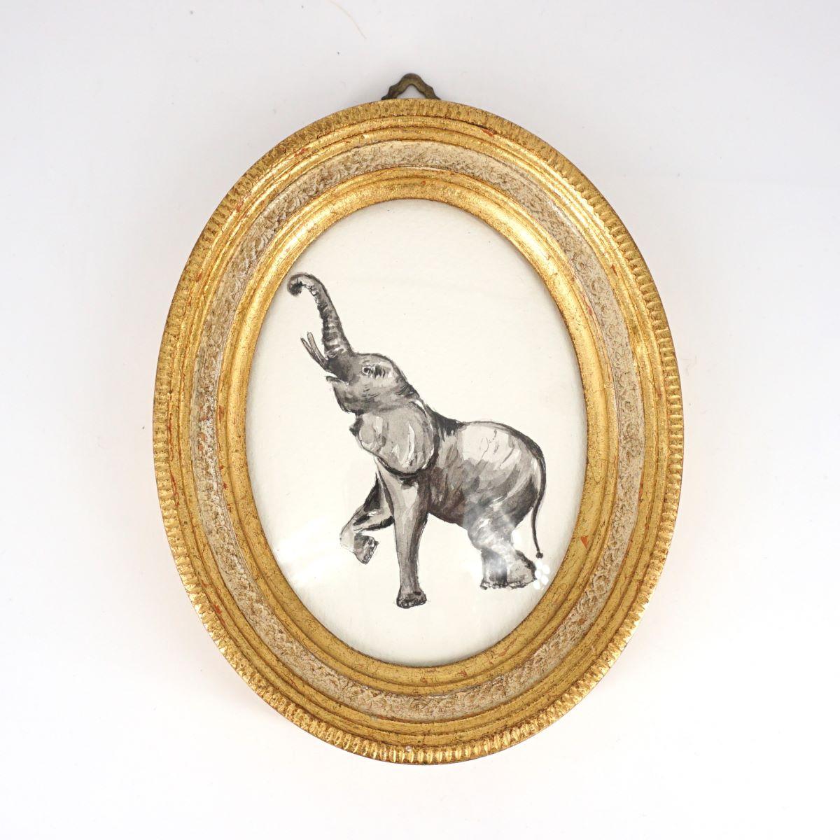 Quadretto ELEFANTE cornice oro