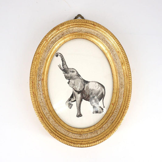 Quadretto ELEFANTE cornice oro