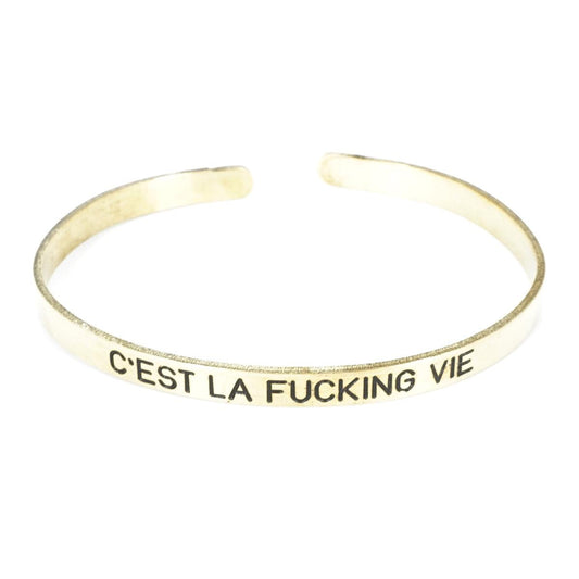 Bracciale fascia super sottile C'EST LA FUCKING VIE BRACCIALE SUPER SOTTILE CEST LA FUCKING VIE BERC SOPHIE 