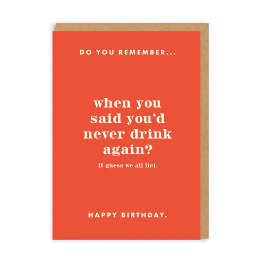 OHHDEER NEVER DRINK AGAIN