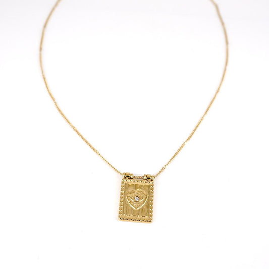 SOPHIE GIOIELLI COLLANA CARTA CUORE STRASS