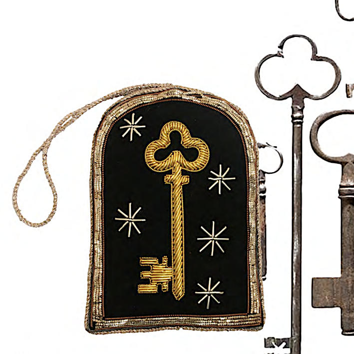 AMULETO DA PARETE CHIAVE CHARM RICAMATO CHIAVE VENDREDI 