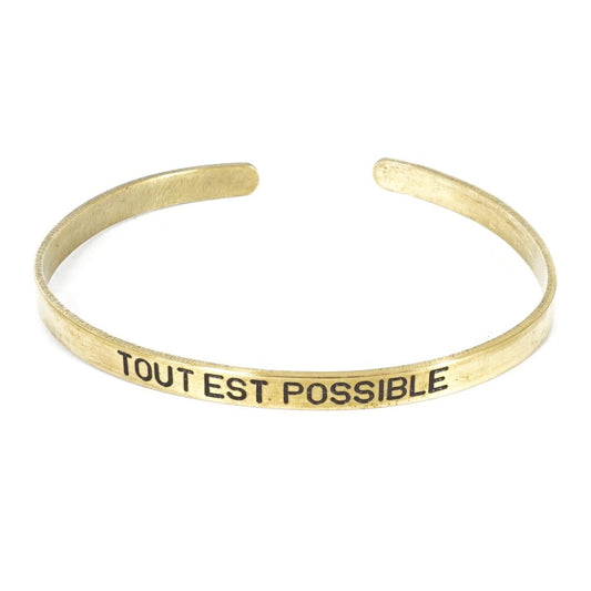 Bracciale fascia super sottile TOUT EST POSSIBLE BRACCIALE SUPER SOTTILE TOUT EST POSSIBLE BERC SOPHIE 