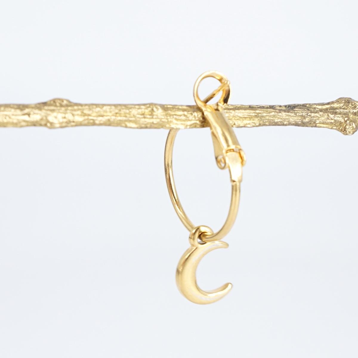 Hoop and MOON earring