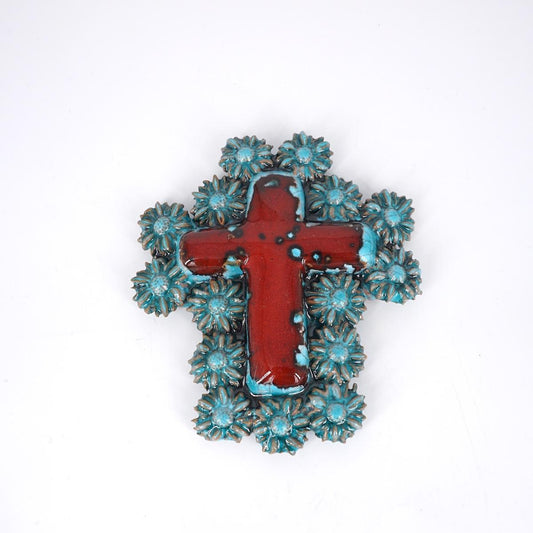 Croce MARGHERITE ROSSO/VERDE