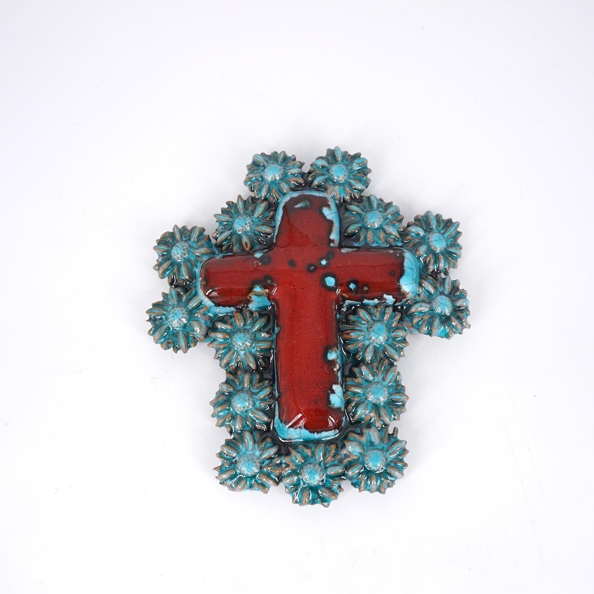 Croce MARGHERITE ROSSO/VERDE