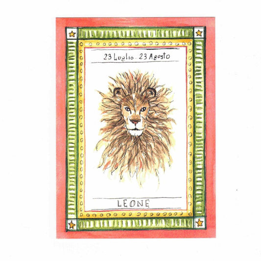 Cartolina zodiaco LEONE