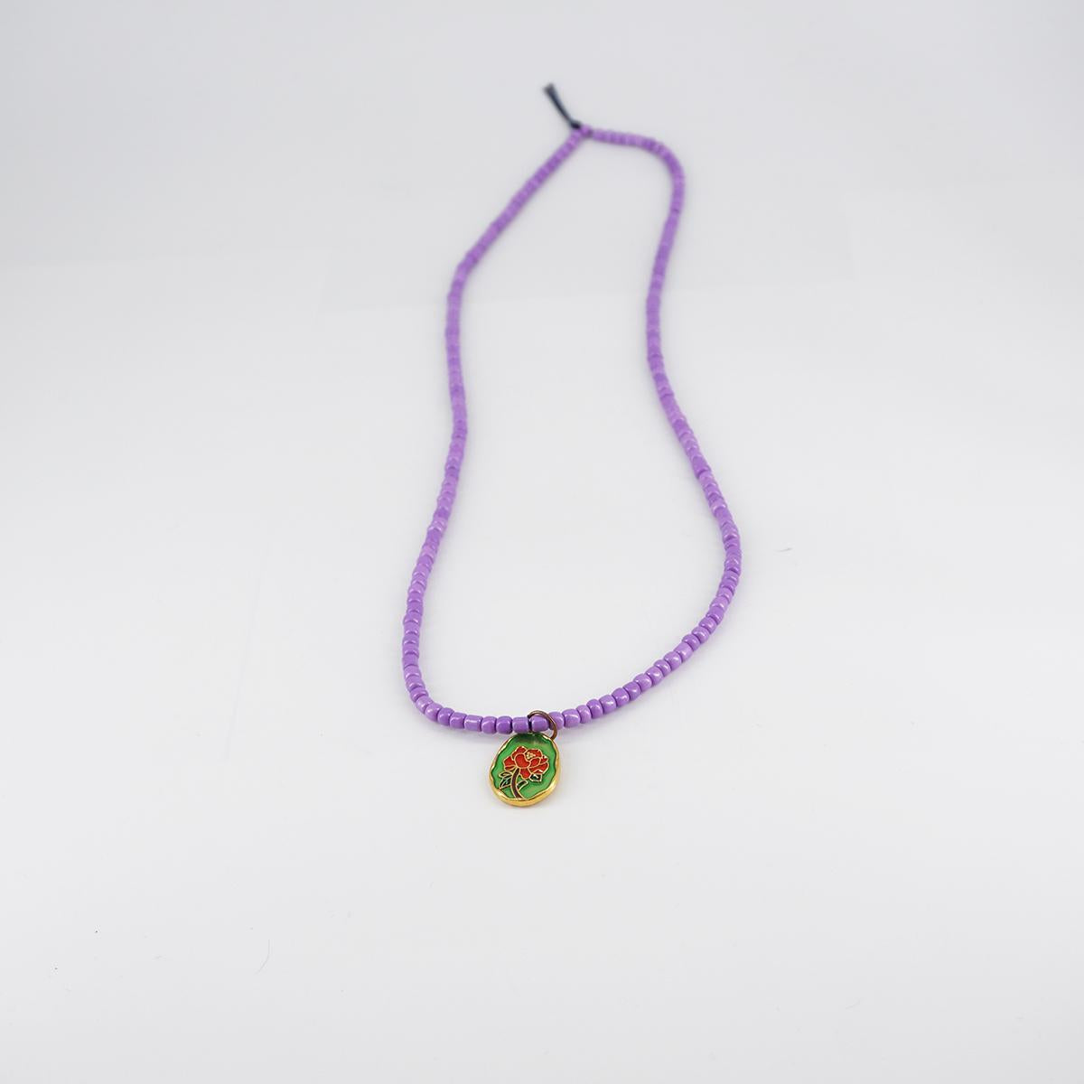 Lilac charm necklace