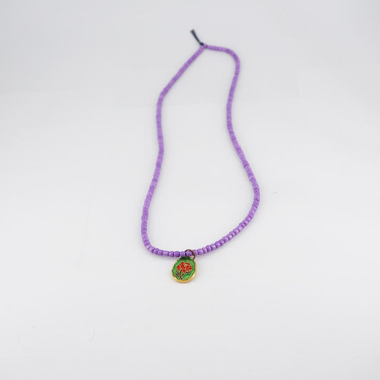 Lilac charm necklace