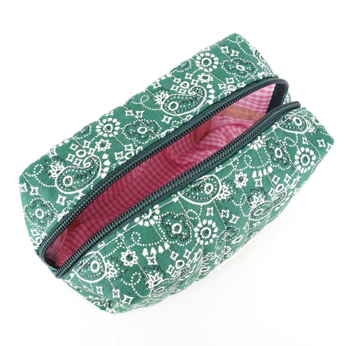 TROUSSE TRAPUNTATA SMALL BANDANA VERDE TROUSSE TRAPUNTATA SMALL BANDANA VERDE NARKISSO 