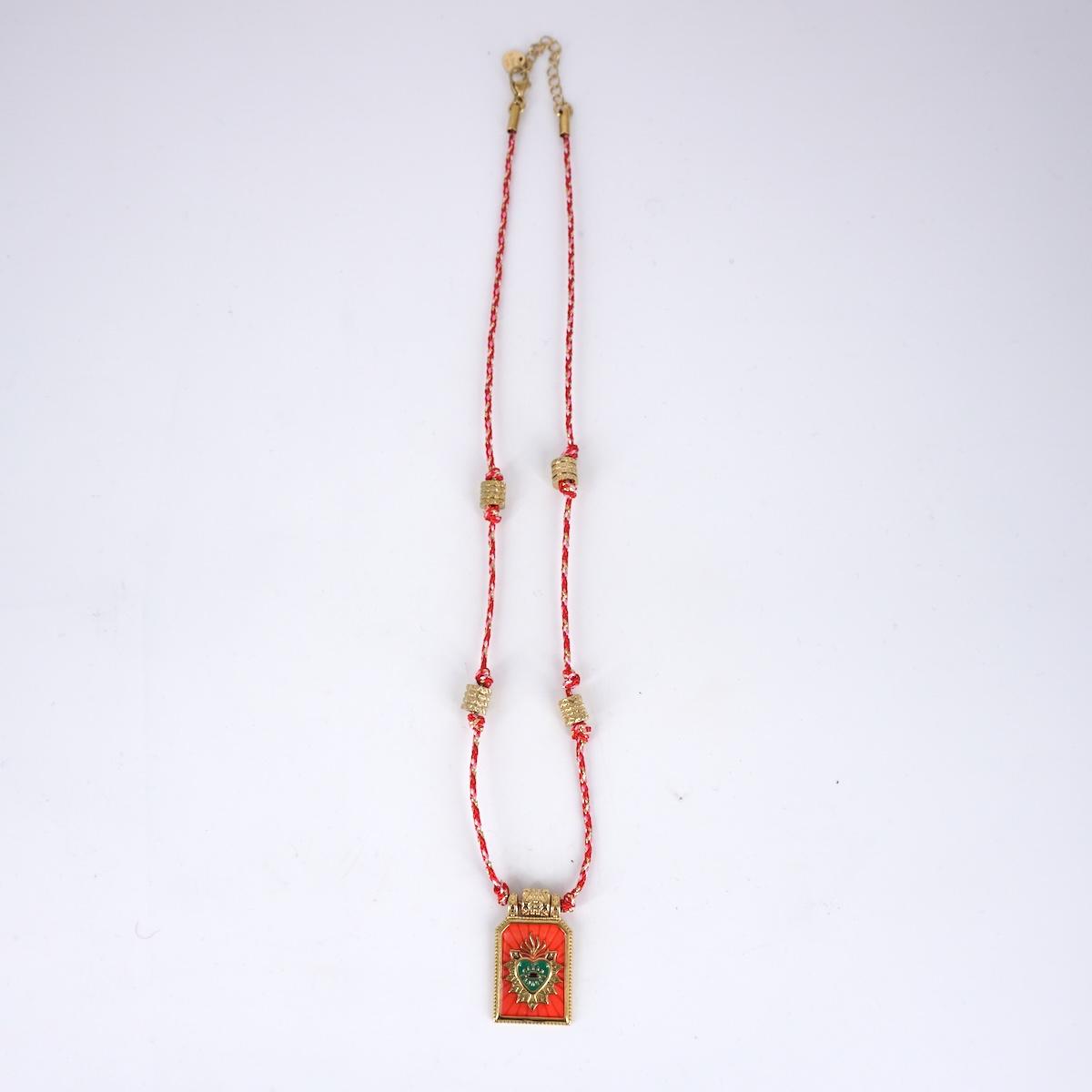 Collana cordino EX VOTO ARANCIONE