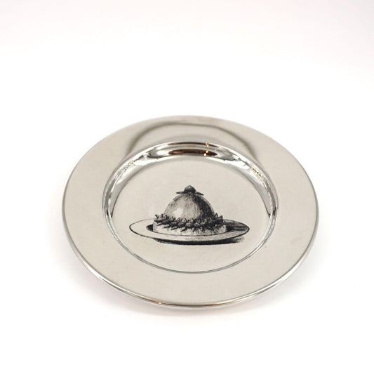 Piattino vintage TORTA DI FRAGOLE TONDO LISCIO LUCIDO