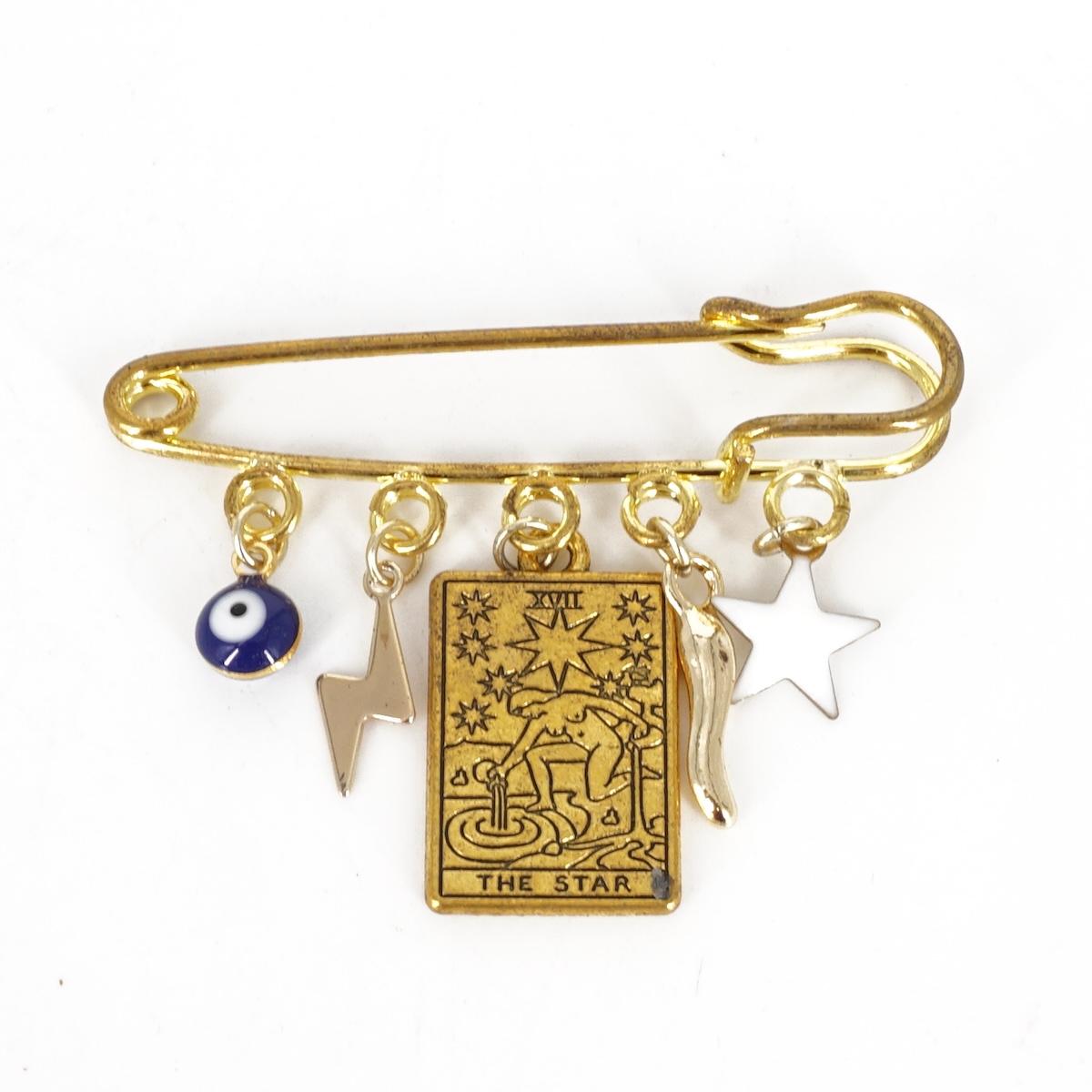 SPILLA CON CHARMS TAROCCO THE STAR SPILLA 5 CHARMS TAROCCO THE STAR SOPHIE GIOIELLI 