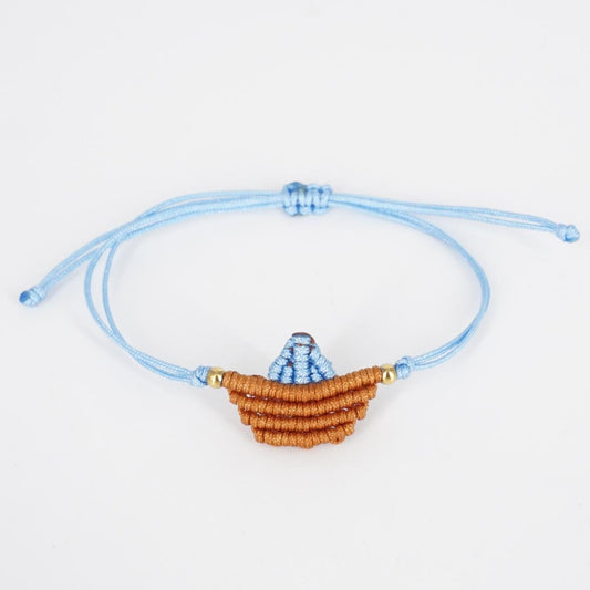 Bracciale BARCHETTA CELESTE E RUGGINE BRACCIALE BARCHETTA CELESTE/RUGGINE NOMADEA 