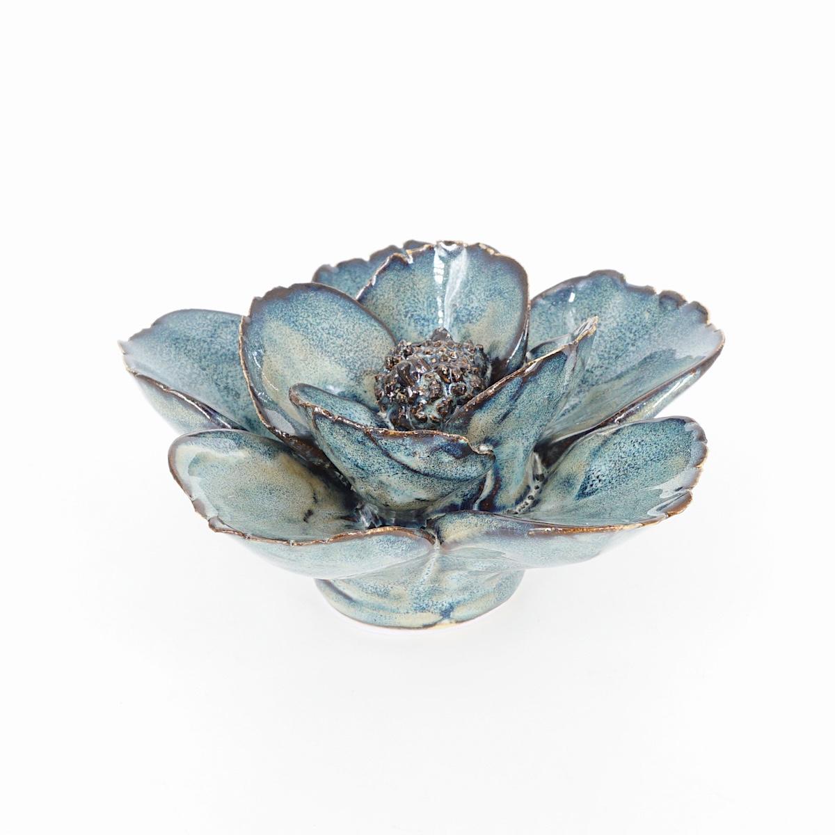 FIORE in CERAMICA PAPAVERO BLU FIORE CERAMICA PAPAVERO BLU CHIVE 