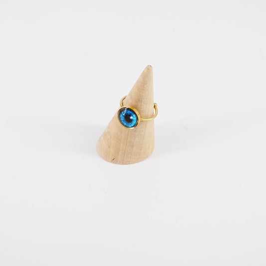Small Eye Ring Dark Blue