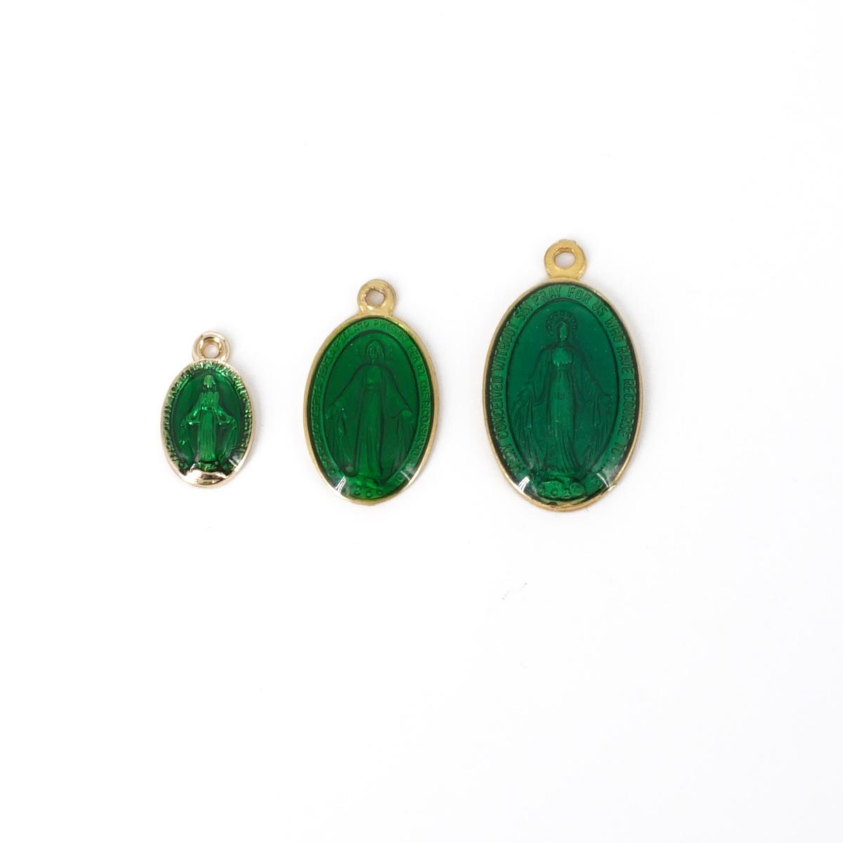 CHARM MADONNINA BIG VERDE CHARM MADONNINA BIG VERDE SCURO SOPHIE GIOIELLI 