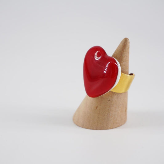 VETRO FUSO ANELLO CUORERED