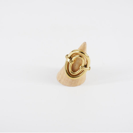 Anello OVALE BUCATO MANIGLIE DOPPIO
