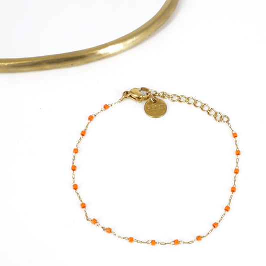 Bracciale PERLINE ARACNCIO BRACCIALE PERLINE ARANCIO NUSA DUA 