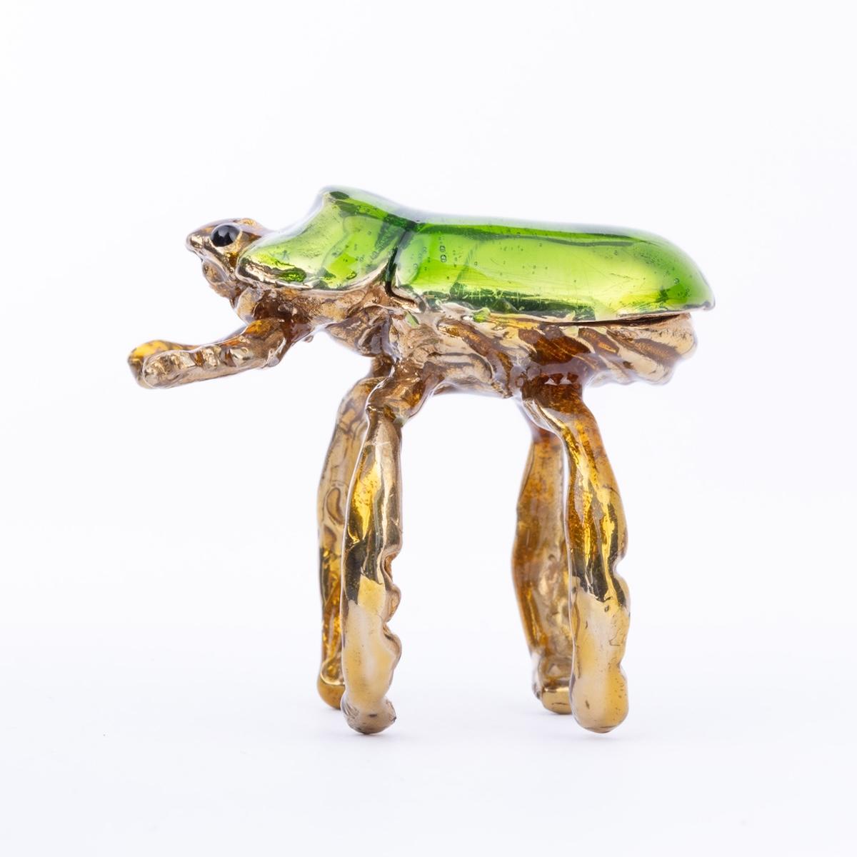 Anello SCARABEO VERDE femmina large ANELLO SCARABEO VERDE F LARGE OFFICINE904 