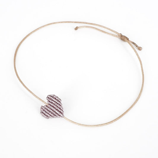 Braccialetto CUORE MINI lilla BRACCIALETTO MINI CUORELILLA NOMADEA 