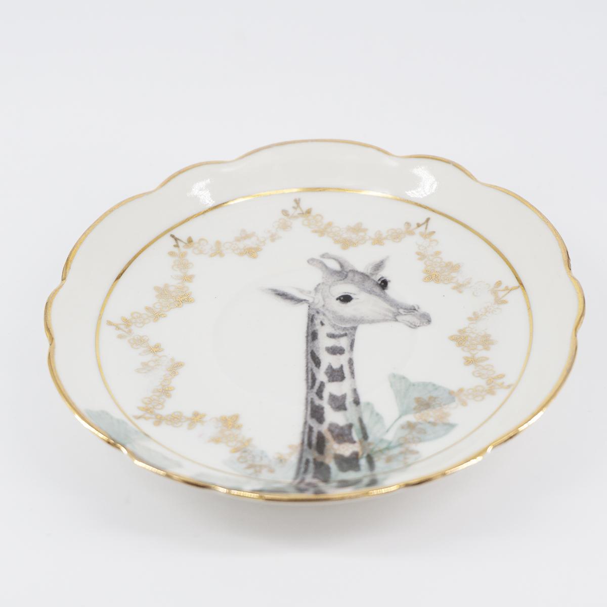 Pair of GIRAFFE tea and coffee plates