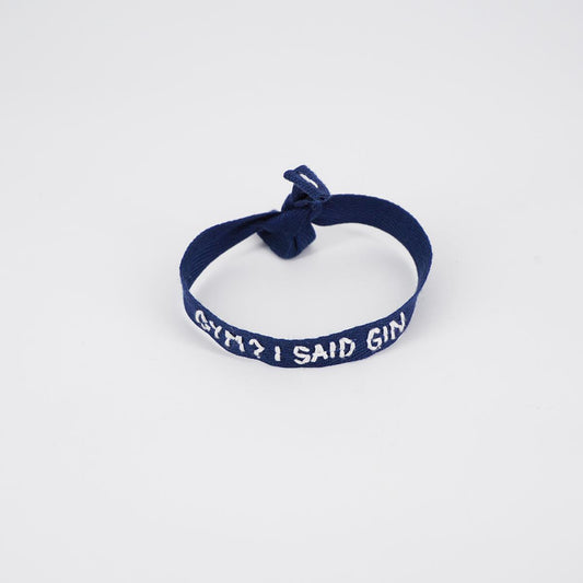GYM I SAID GIN blue bracelet