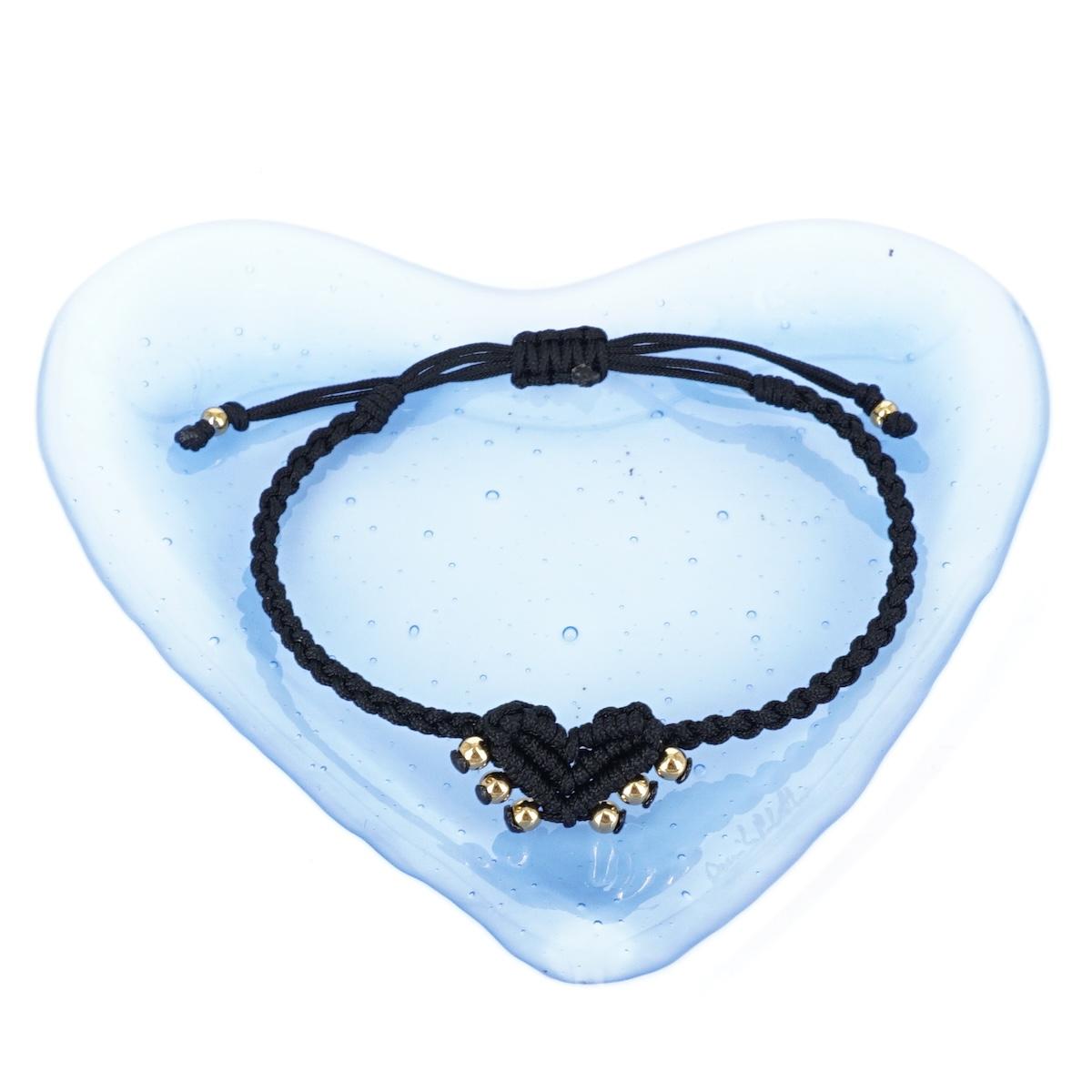 Bracciale CUORE SACRO con borchie NERO BRACCIALE CUORE SACRO BORCHIE NERO NOMADEA 